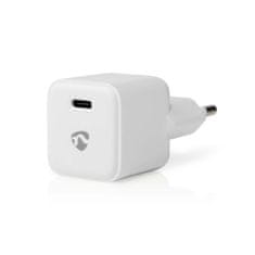 Nedis síťová nabíječka USB-C, 30W, 3A, PD Power Delivery, automatická volba napětí, bílá (WCMPD30W100WT)