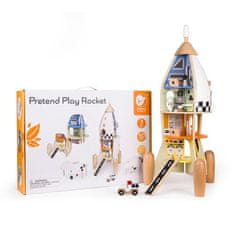 LEBULA CLASSIC WORLD Dřevěný raketový domeček pro děti + figurky Akc.