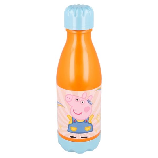 Alum online Dětská plastová láhev na pití Prasátko Pepa 560 ml - oranžová