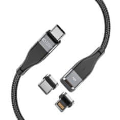 Tech-protect Ultraboost magnetický kabel USB-C - USB-C / Lightning 3A 60W 1m, černý