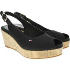 Tommy Hilfiger Sandály černé 41 EU Iconic Elba Sling Back Wedge