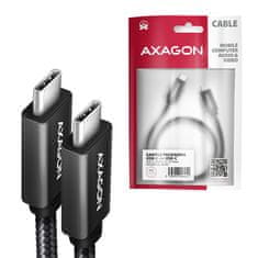 AXAGON BUCM32-CM20AB, SPEED+ kabel USB-C <-> USB-C, 2m, USB 20Gbps, PD 100W 5A, 4K HD, ALU, oplet, černý