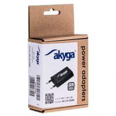 Akyga Síťová USB nabíječka 240V 1000mA 1xUSB černá