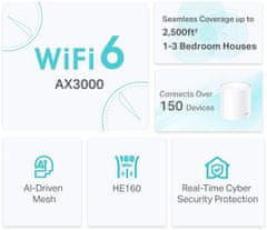 TP-Link AX3000 Smart Home Mesh WiFi6 System Deco X50(2-pack)