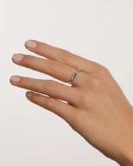 PDPAOLA Otevřený minimalistický prsten ze stříbra CRUSH Silver AN02-903 (Obvod 58 mm)