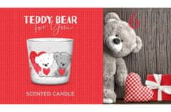 Bartek Svíčka ve skle TEDDY BEAR for you - RED 115g