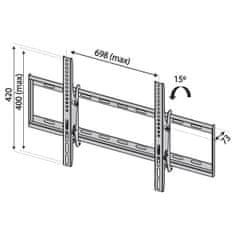 TB TOUCH TB TV wall mount TB-751 up to 80", 35kg max VESA 600x400