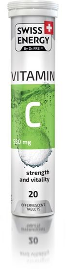 SWISS ENERGY ŠUMIVÉ TABLETY VITAMÍN C 550 mg - pro sílu a vitalitu