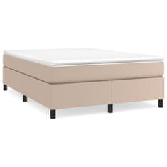 Vidaxl Box spring postel cappuccino 140 x 190 cm umělá kůže