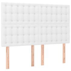 Vidaxl Box spring postel s matrací bílá 140 x 190 cm umělá kůže