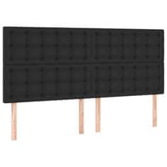 Greatstore Čelo postele s LED černé 160x5x118/128 cm umělá kůže