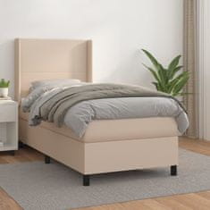 shumee Box spring postel s matrací cappuccino 90x190 cm umělá kůže