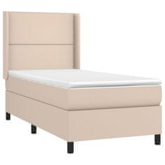 Greatstore Box spring postel s matrací cappuccino 100x200 cm umělá kůže