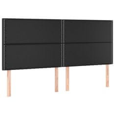 Greatstore Čelo postele s LED černé 180x5x118/128 cm umělá kůže