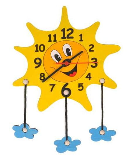 InnoVibe Dětské hodiny ve tvaru sluníčka s mráčky