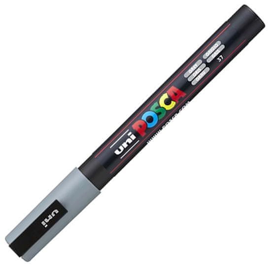 UNI Mitsubishi Penci Unikátní popisovač POSCA PC-3M 0,9-1,3 mm šedý