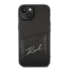 Karl Lagerfeld KLHCP14MCSSK hard silikonové pouzdro iPhone 14 PLUS 6.7" black Signature Logo Cardslot