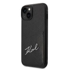 Karl Lagerfeld KLHCP14MCSSK hard silikonové pouzdro iPhone 14 PLUS 6.7" black Signature Logo Cardslot