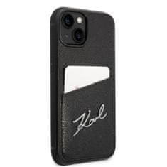 Karl Lagerfeld KLHCP14MCSSK hard silikonové pouzdro iPhone 14 PLUS 6.7" black Signature Logo Cardslot