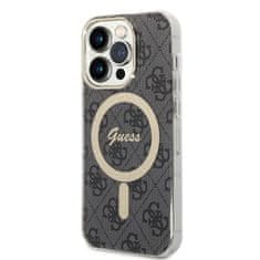 Guess GUBPP14XH4EACSK sada nabíječky MagSafe a pouzdra na iPhone 14 PRO MAX 6.7" black 4G Print MagSafe