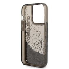 Karl Lagerfeld KLHCP14XLCKVK hard silikonové pouzdro iPhone 14 PRO MAX 6.7" black Liquid Glitter Elong