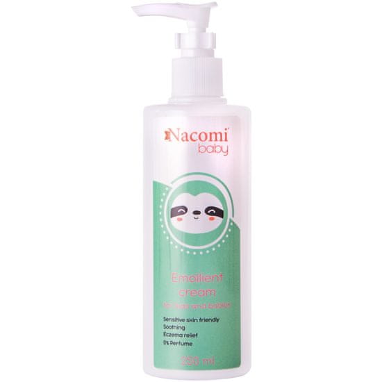 Nacomi Baby Emollient krém - olejující a hydratační emulze pro děti a miminka 250 ml