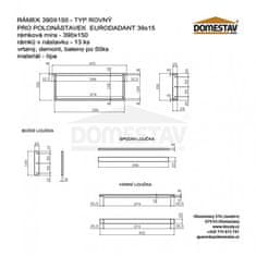 Bioúly Rámková míra pro polonástavek Eurodadant 390 x 150 mm