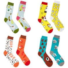 VivoVita Funny Socks – Sada ponožek s vtipnými vzory (4 páry), 39-42