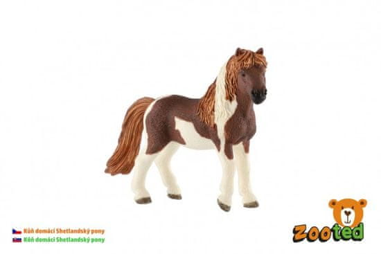 Kůň domácí Shetlandský pony zooted plast 12cm