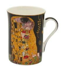 Home Elements  Porcelánový hrnek 300 ml, Klimt, Polibek černý