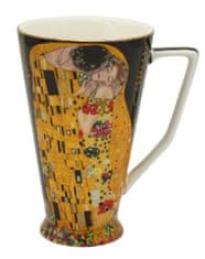 Home Elements  Porcelánový hrnek 500 ml, Klimt, Polibek, černý