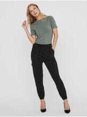 Vero Moda Zelené dámské basic tričko VERO MODA Panda S