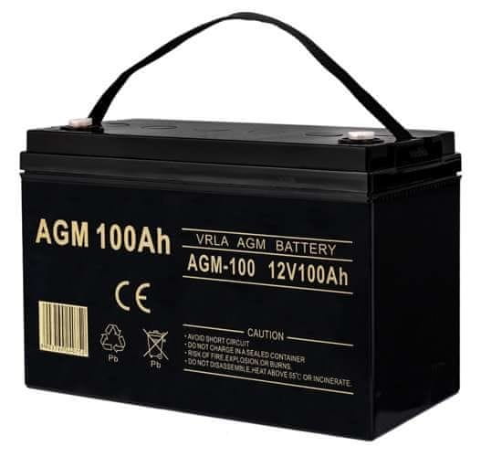 Iso Trade 20805 Bezúdržbová baterie AGM 12V 100Ah