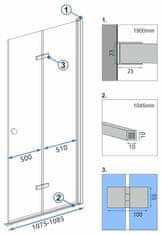 REA Sprchové dveře Fold Modul 110 REA-K7438 - Rea