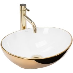 REA REA Umyvadlo na desku Sofia Gold/white REA-U0456 - Rea