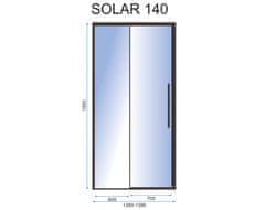 REA Průhledné sprchové dveře 1400x1950 Solar Black REA-K6359 - Rea