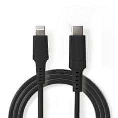 Nedis synchronizační a nabíjecí kabel zástrčka Apple Lightning 8-pin - zástrčka USB-C, 1 m, černá (CCGW39650BK10)