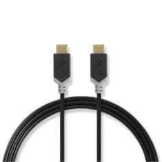 Nedis CCBW64700AT20 propojovací kabel USB 3.2 (Gen1), zástrčka USB C - zástrčka USB C, 2 m, antracit