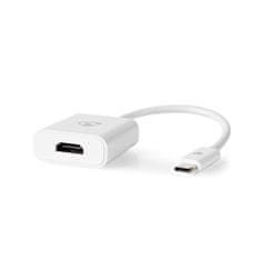 Nedis CCGP64651WT02 adaptér zástrčka USB-C - zásuvka HDMI, 0.2 m, bílá