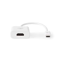 Nedis CCGP64651WT02 adaptér zástrčka USB-C - zásuvka HDMI, 0.2 m, bílá