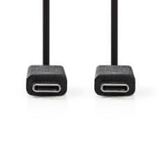 Nedis propojovací kabel USB 3.1 (Gen.1) zástrčka USB C - zástrčka USB C, 2 m (CCGT64750BK20)