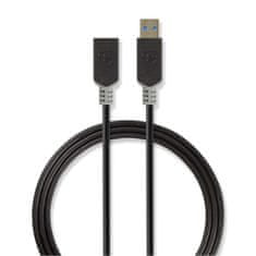 Nedis CCBW61010AT20 prodlužovací kabel zástrčka USB 3.0 A - zásuvka USB 3.0 A, 2 m, antracit