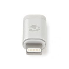 Nedis CCTB39901AL adaptér zástrčka Apple Lightning 8-pin - zásuvka USB Micro B, stříbrný