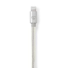 Nedis CCTB39650AL20 Apple Lightning certifikovaný kabel zástrčka Apple Lightning 8-pin - zástrčka USB-C, aluminium, 2 m