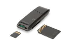 Digitus USB 2.0 SD / Micro SD čtečka karet pro karty SD (SDHC / SDXC) a TF (Micro-SD)