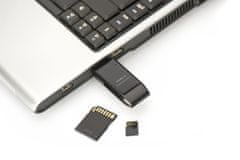 Digitus USB 2.0 SD / Micro SD čtečka karet pro karty SD (SDHC / SDXC) a TF (Micro-SD)