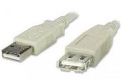 sapro USB Kabel USB 2.0 AM-AF 1m šedý