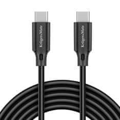 Krüger&Matz Kabel USB Kruger&Matz KM1260 USB-C / USB-C 100W 1m černý