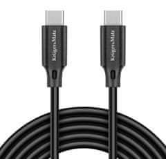 Krüger&Matz Kabel USB Kruger&Matz KM1261 USB-C / USB-C 100W 2,5m černý