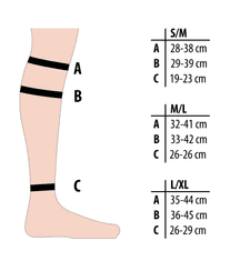 Runto Kompresní Návleky KNEE Černé-SM